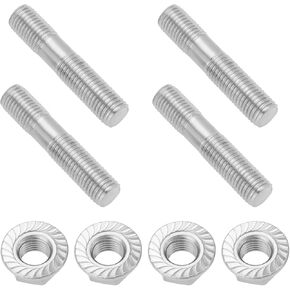 4 مجموعات M10x1.25 مزدوجة العادم من شواهد الأزرار مزدوجة نهاية الجوز stud متوافقة مع تويوتا متوافق مع نيسان متوافق مع هوندا