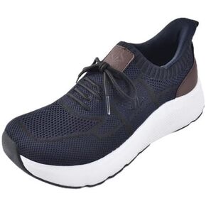 JACKSHIBO Mens Slip in Hands Free Shoes Wide Toe Box Orthopedic Slip On Walking Sneakers with Arch Support Cushioned Sole