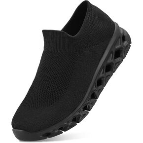 Orthopedic Shoes for Women Men Wide Slip On Walking Sock Shoes with Arch Support Comfortable Sneaker for Plantar Fasciitis Pain Relief