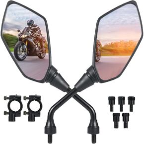 Motorcycle Mirrors, OFIG ATV Mirrors with 7/8" Handlebar Mount Compatible with Motorcycle Scooter Moped ATV Snowmobile Polaris Sportsman Dirt Bike Cruiser Chopper
