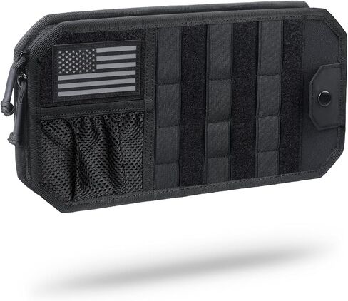 Wynex Molle Car Sun Visor منظم ، وملحقات للسيارات مع حقيبة تخزين Zipper و Clips Clip ، ولوحة Molle شبه الصخرية مع التصحيح للتروس التكتيكية ، وتلائم معظم المركبات ، وسيارات الدفع الرباعي ، والشاحنات in Kuwait
