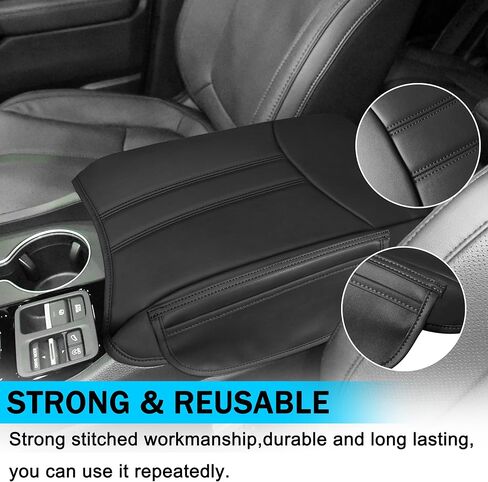 غطاء مسند ذراع Senshine لإكسسوارات Honda Pilot 2023 2024 2025 Center Console Cover Cover anti-scratch Leather Recorrest Decoration مع 2 جيوب جانبية للملحقات الداخلية للطيار هوندا (غرزة حمراء) in Saudi Arabia