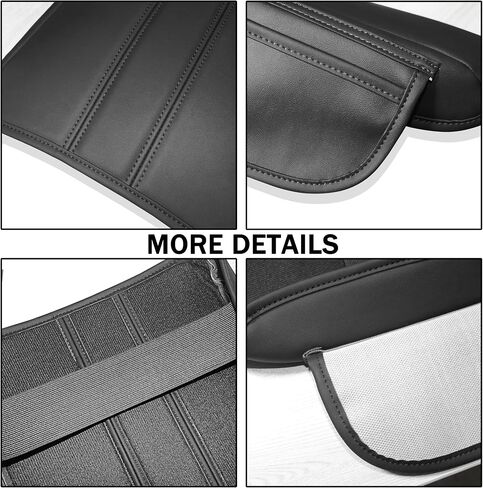 غطاء مسند ذراع Senshine لإكسسوارات Honda Pilot 2023 2024 2025 Center Console Cover Cover anti-scratch Leather Recorrest Decoration مع 2 جيوب جانبية للملحقات الداخلية للطيار هوندا (غرزة حمراء) in Saudi Arabia
