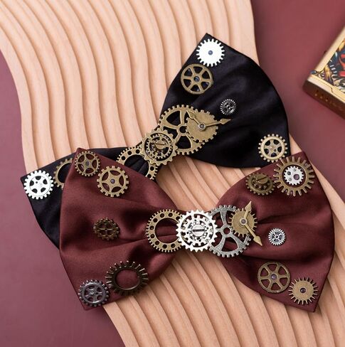 عتيقة القوطية الفيكتورية steampunk التروس بوتي أسود بني هالوين زي بوتي in Kuwait