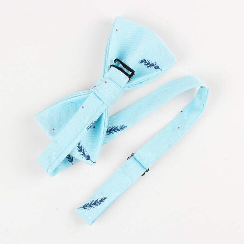 Mens Big Boys Youth Skinny Tie Cotton Linen Lovely Birds Feather Printed Necktie in Saudi Arabia