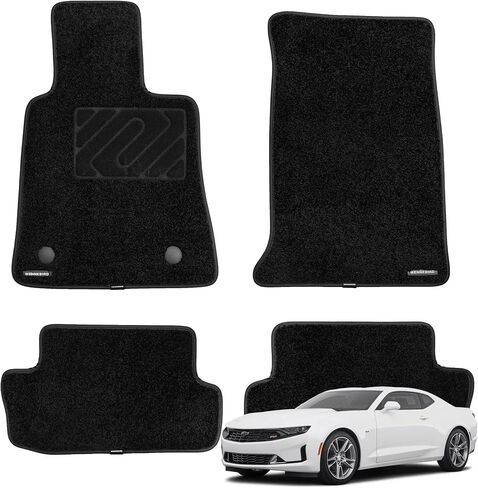 WENNEBIRD Superior Carpet Front Row Floor Mats for 2016-2024 Chevrolet Camaro, 0.6 Inch Thickness Rugs, Premium All Weather Anti-Slip Waterproof Floor Liners - 2pc in Saudi Arabia