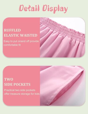 Cozypoin Girls Bubble Virts Boho مرنة عالية الخصر سكورتات شورت بالون لطيف لطيف مع جيوب لمدة 5-14y in Saudi Arabia