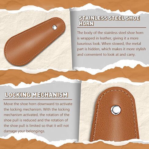 قرن الحذاء المعدني 4.5 بوصة ، ملعقة حذاء جلدية صغيرة قصيرة للنساء للنساء (أسود) in Kuwait