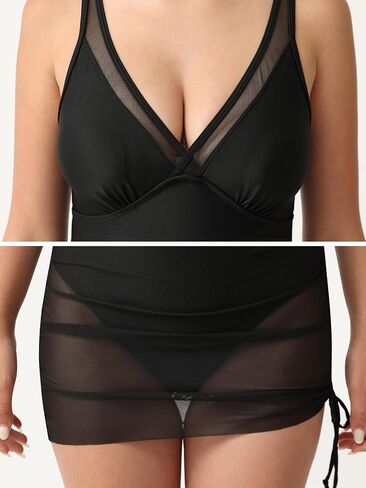 Women's One Piece Swimsuit Fashion Tummy Control Swimwear Sexy Slim Mesh Swimsuit Beach Bathing Suit in Saudi Arabia