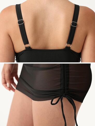 Women's One Piece Swimsuit Fashion Tummy Control Swimwear Sexy Slim Mesh Swimsuit Beach Bathing Suit in Saudi Arabia