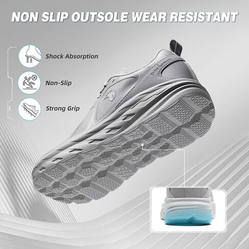 Men's Orthopedic Diabetic Wide Running Shoes: Comfortable Arch Support Plantar Fasciitis Sports Sneakers, Casual Orthotic Swollen Tennis Work Walking Shoes for Foot and Heel Pain Relief in Saudi Arabia