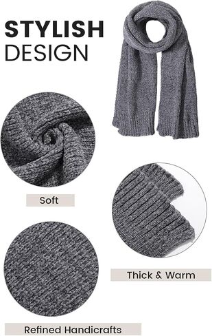 Pleneal Scarf for Women,Soft Chenille Winter Scarves, Womens Warm Thick Scarf for Cold Weather in Saudi Arabia
