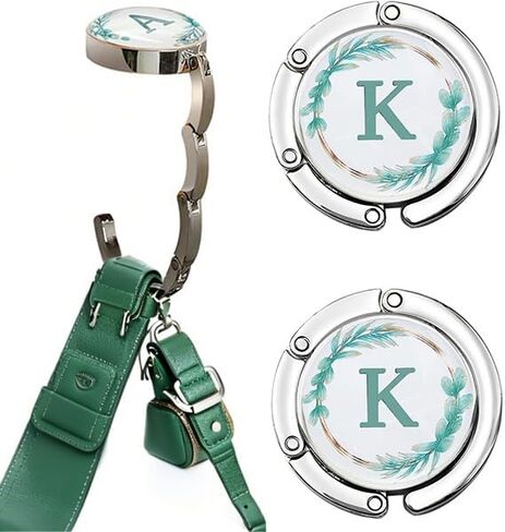 Folding Handbag Hanger, Personalized Letters Collection Desk Purse Holder ，Portable Table Bag Holder - Strength Alloy Materials Heavy Duty Purse Hook in Kuwait