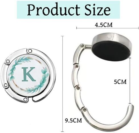 Folding Handbag Hanger, Personalized Letters Collection Desk Purse Holder ，Portable Table Bag Holder - Strength Alloy Materials Heavy Duty Purse Hook in Kuwait