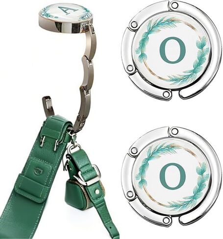 Folding Handbag Hanger, Personalized Letters Collection Desk Purse Holder ，Portable Table Bag Holder - Strength Alloy Materials Heavy Duty Purse Hook in Kuwait