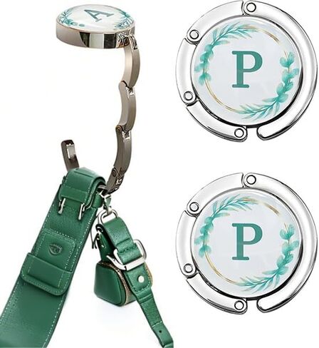 Folding Handbag Hanger, Personalized Letters Collection Desk Purse Holder ，Portable Table Bag Holder - Strength Alloy Materials Heavy Duty Purse Hook in Kuwait