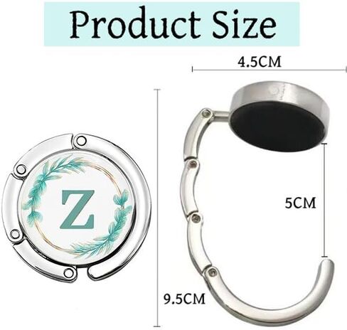 Folding Handbag Hanger, Personalized Letters Collection Desk Purse Holder ，Portable Table Bag Holder - Strength Alloy Materials Heavy Duty Purse Hook in Saudi Arabia