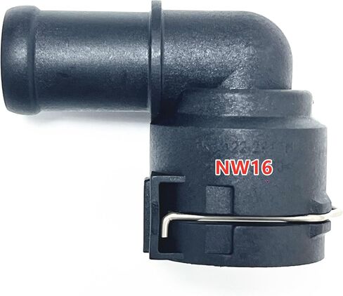 NW16 Coolant Hose Connector Engine Heater Hose Assembly for BMW Audi VW Chevrolet Honda Land Rover Volvo Buick Hose-Radiator Pipe Junction Flange 0.87 Inch Steel to 0.86 Inch Rubber Tubing 90 ° Elbow in Saudi Arabia