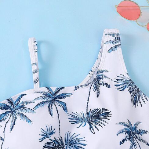 Girls Swimsuit 3PCS Bikini Sets,Adjustable Shoulder Strap Bathing Suits 5-14Y Girls' Swimwear with Cover Up Skirt in Saudi Arabia