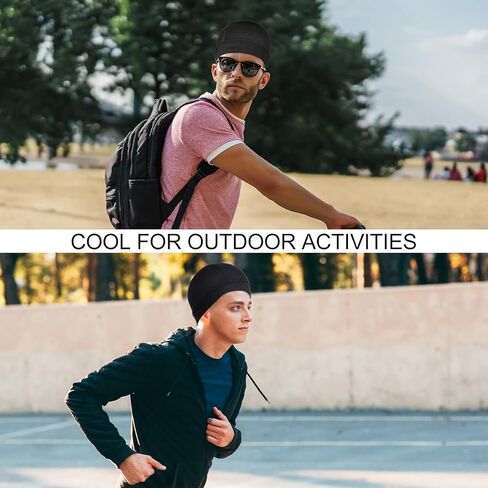 2 PCS COYLING SPANUL CAPS خوذة بطانة أزياء قابلة للتنفس القبط بيني الدراجات الدراجات ركوب الأغطية أغطية رأس خوذة للرجال عرق الفتل الحرارية للرجال ركوب الدراجات يركضون الأسود ، رمادي داكن داكن in Kuwait