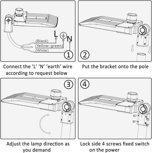 LEDMO 200W LED Parking Lot Lights 5000K Street Shoebox Pole Lights Waterproof 26000LM Super Bright Dusk to Dawn Outdoor Commercial Area Flood Security Lighting Slip Fitter for Stadium Sport Garage in Saudi Arabia