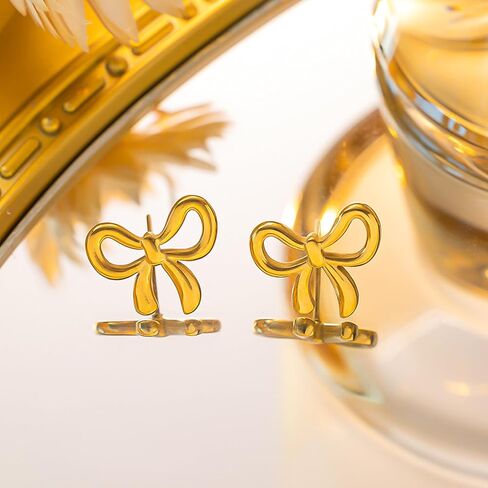 yanchun bow arics netcleace bracelet Gold Gold Jewelry Set Trendy Bowknot Ribbon Pearl ncoker necklace trendy bow mounts المجوهرات الهدايا in Saudi Arabia