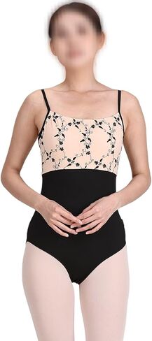 Women's Ballet Camisole Leotard Embroidered Mesh in Kuwait