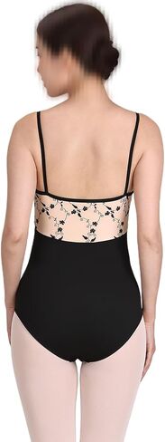 Women's Ballet Camisole Leotard Embroidered Mesh in Kuwait