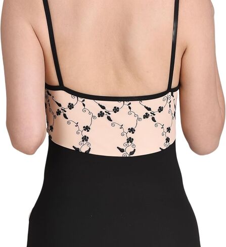 Women's Ballet Camisole Leotard Embroidered Mesh in Kuwait