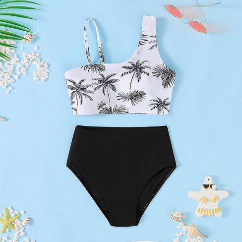 فتيات السباحة 3pcs مجموعات بيكيني ، بدلات السباحة القابلة للتعديل حزام الكتف in Kuwait