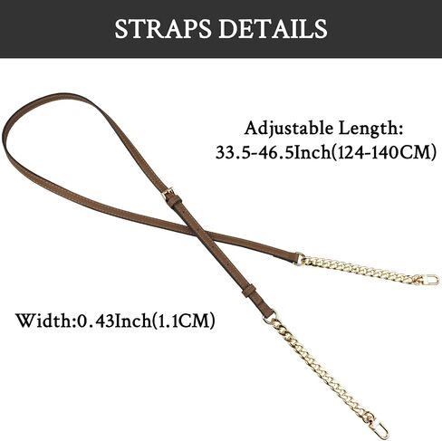 SOPROM Crossbody Replacement Straps Kit for Michael Kors Purse Adjustable Conversion for MK Bag (Chestnut) in Kuwait