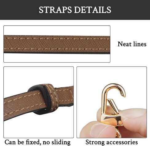 SOPROM Crossbody Replacement Straps Kit for Michael Kors Purse Adjustable Conversion for MK Bag (Chestnut) in Kuwait