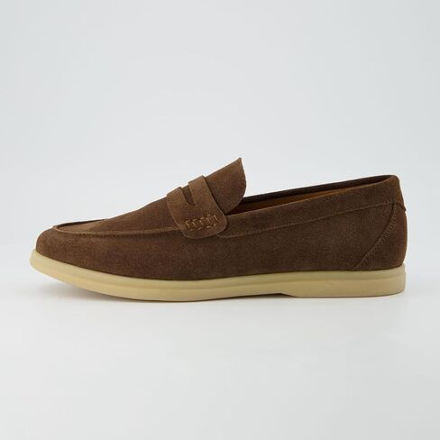 CUSHIONAIRE Selby Men's Genuine Leather Slip-On Casual Penny Loafers – Memory Foam, Rubber Sole in Saudi Arabia