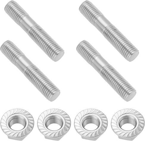 4 مجموعات M10x1.25 مزدوجة العادم من شواهد الأزرار مزدوجة نهاية الجوز stud متوافقة مع تويوتا متوافق مع نيسان متوافق مع هوندا in Kuwait