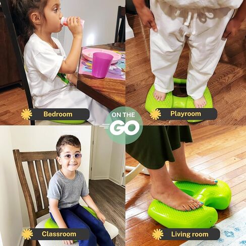 FocusPad Seat & FocusPad 3-in-1 | Sensory seat | ADHD Tool | Anxiety Stress Relief… (Lime Green, 1 Count (Pack of 1)) in Saudi Arabia