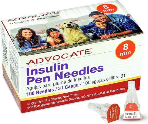 Diabetic Pen Needles 32g 4mm, Extra Lubricated, Tri-Bevel Insulin Needles, Universally Compatible with Insulin Pens for Diabetes Care, Box of 100 in Saudi Arabia