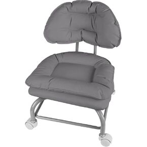 Rolling Stool with Back Rest VAPAA TAIDE Roller Chair Heavy Duty Rolling Stools with Wheels for Home Office Garage Mechanic Flooring Cleaning Shop Black