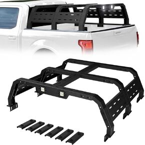 Truck Bed Rack Adjustable Height 14.5'' to 17.3'' Replacement for 2002-2022 Dodge Ram 1500, 2014-2022 Silverado 1500, 2009-2022 F150, 2007-2013 Tundra Bed Racks Truck Bed Extender