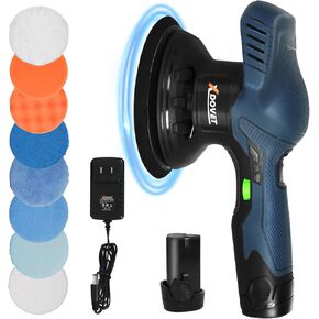 Autolock Cordless Car Buffer Polisher, 6 Inch Car buffer Waxer Kit, with 1Pcs 12V 2000mAh Batteries and Charger, 6 Variable High Speed, Speed 2500-5200RPM, Cordless Polisher for Car Detailing