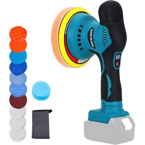 Buffer Polisher Compatible with Makita 18v Battery, Cordless 6 Inch Orbital Buffer, Brushless Motor Car Buffer for Boat, Car Polishing and Waxing (Tool Only, NO Battery )