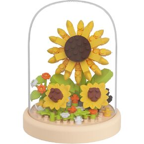Epiphyllums Secret Mini Flower Building Toy Bouquets with Dust Cover Set Creative Assembly Bonsai Tree Ideal for Home Decor Collection Toys