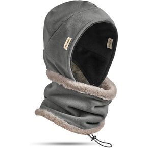 Sukeen Winter Hat Scarf Set for Women Double Side Wear Warm Hat Antistatic Cold Weather Hats with Thick Fleece Scarf