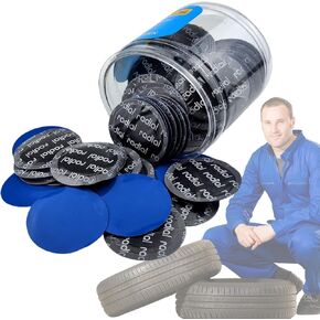 Flat Tire Repair Kit 200PCS 32MM，Car Tire Patch Kit Heavy Duty Bike Tire Patch Kit Tire Repair Tools Bike Patch Kit Bike Tire Repair Kit Motorcycle Tire Repair Kit For Car Truck Motorcycle Bike