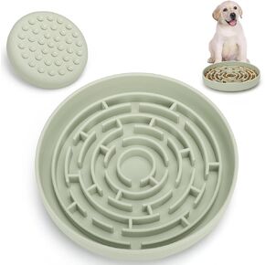 Anipaw Slow Feeder Dog Bowls Silicone Maze Food Suction Bowl Feeders Dog Puzzle Lick Mat to Slow Down Eating for Large Medium Small Breed Size Dogs