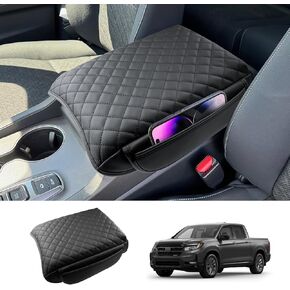 2024 2025 Ridgeline Center Console Cover for Honda Ridgeline (Sport/RTL/TrailSport/Black Edition), Waterproof&Comfy Leather 2024 Ridgeline Console Armrest Cover 2025 Ridgeline Accessories