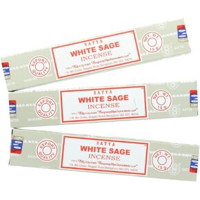 Satya Nag Champa White Sage Incense Sticks - 3 Packs