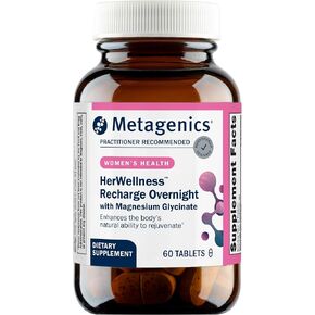 Metagenics HerWellness Recharge Overnight - Women's Sleep Support Supplement with Magnesium, Holy Basil, Vitamins & Zinc* - Aids Calm & Relaxation* - 60 Tablets