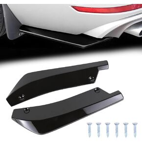 2PCS Car Rear Bumper Diffuser Spoilers, Anti-Collision Front Bumper Lip Protector, Rear Bumper Guard Diffuser Splitter, Bumper Side Skirt Lip Body Kit, Exterior Car Decoration