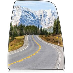 Passenger Right Side Upper Rearview Convex Heated Mirror Glass With Rear Holder Fits for 2015-2022 Ford Transit-150 250 350 HD for CK4Z17K707B CK4Z17K707D