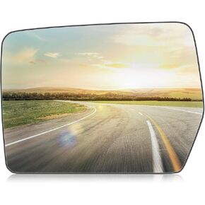Driver Left Side Power Heated Mirror Glass Fits for 2004-2014 Ford F-150 Replacement for 4L3Z-17K707-DB